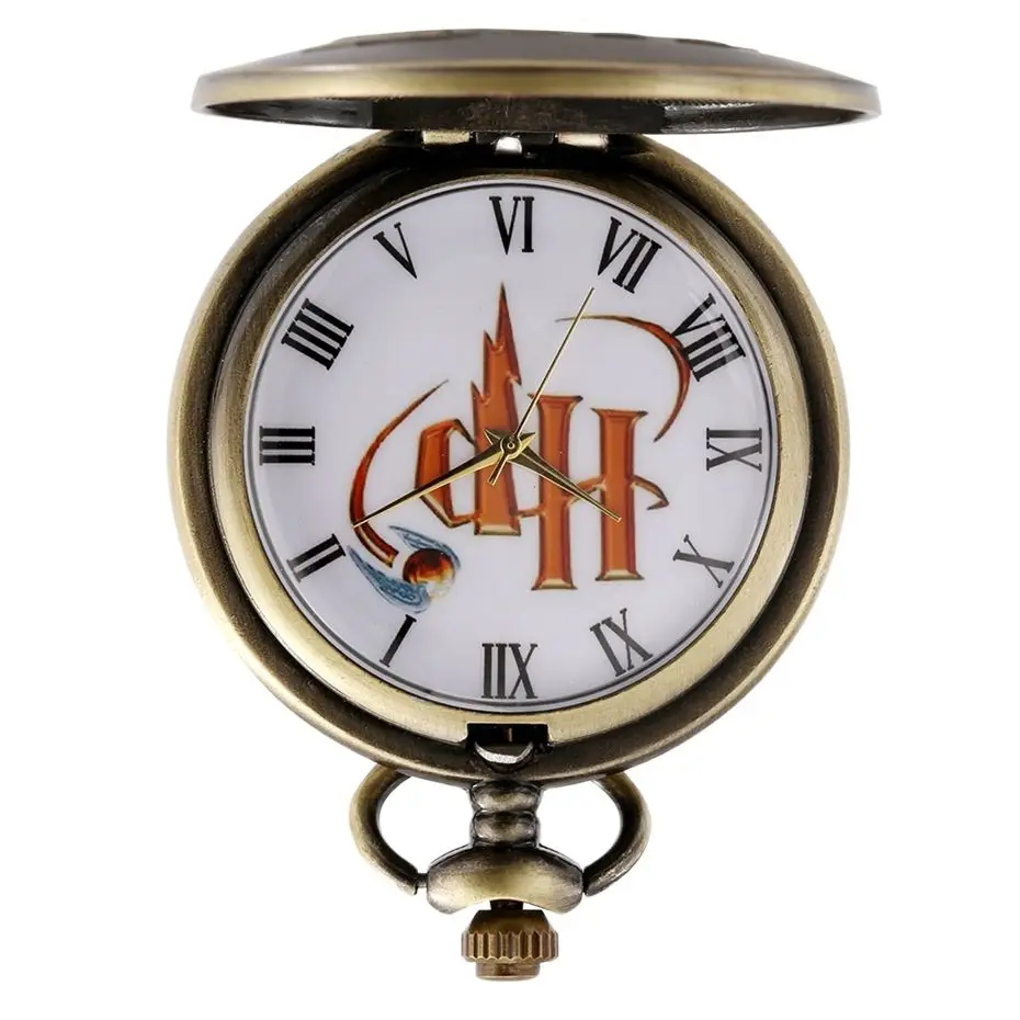 Retro Vintage Schwarz/Grau Design Uhr Quarz Taschenuhr Halskette FOB Kette Anhänger Taschenuhr Uhr Geschenke für Männer frauen