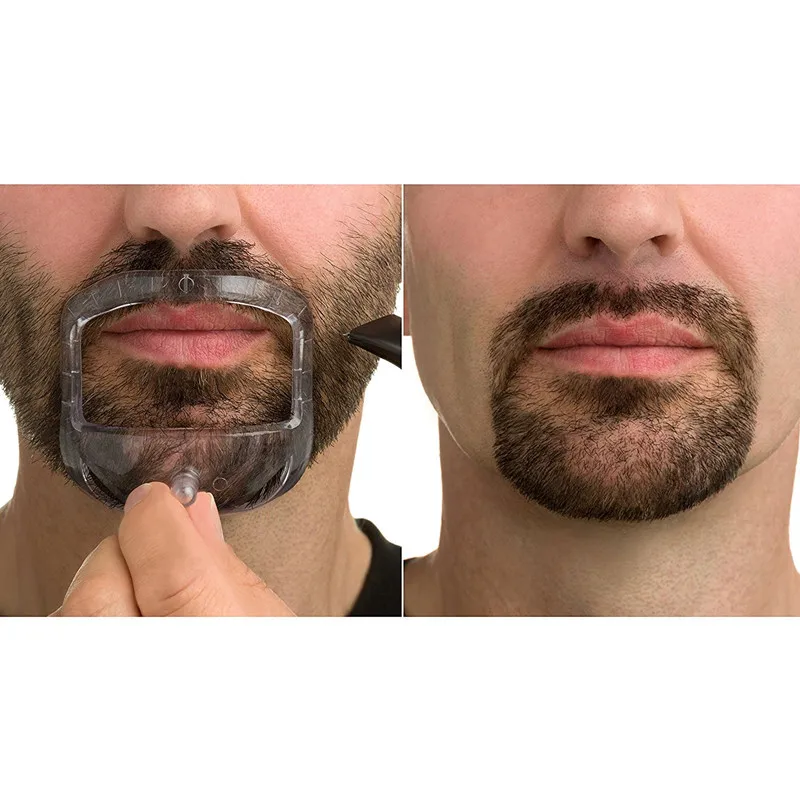 5 teile/satz Transparent Bart Styling Werkzeug Und Rasieren Vorlage Für Männer Schnurrbart Styling Shaper Image
