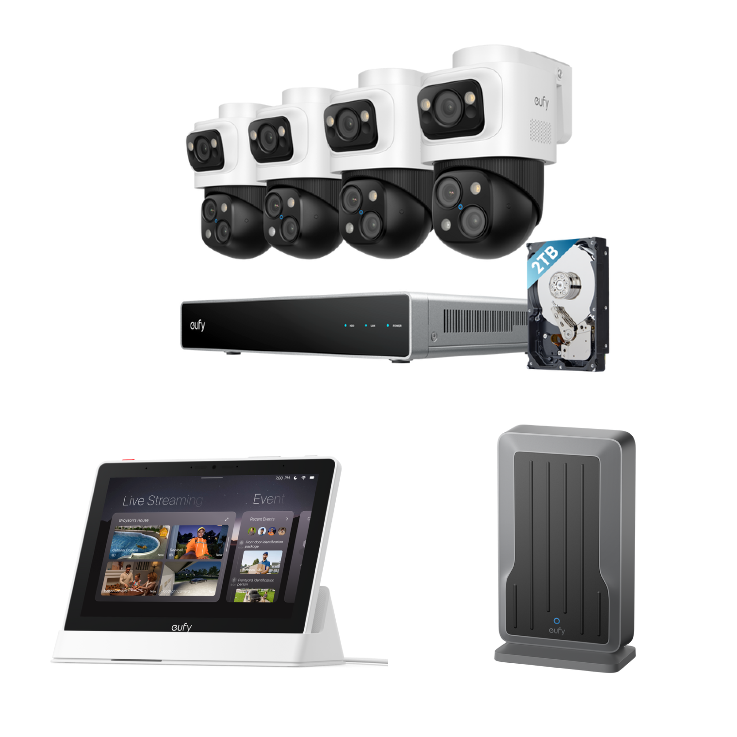 eufy NVR Security System S4 Max + Display+ Wi-Fi Module Adapter