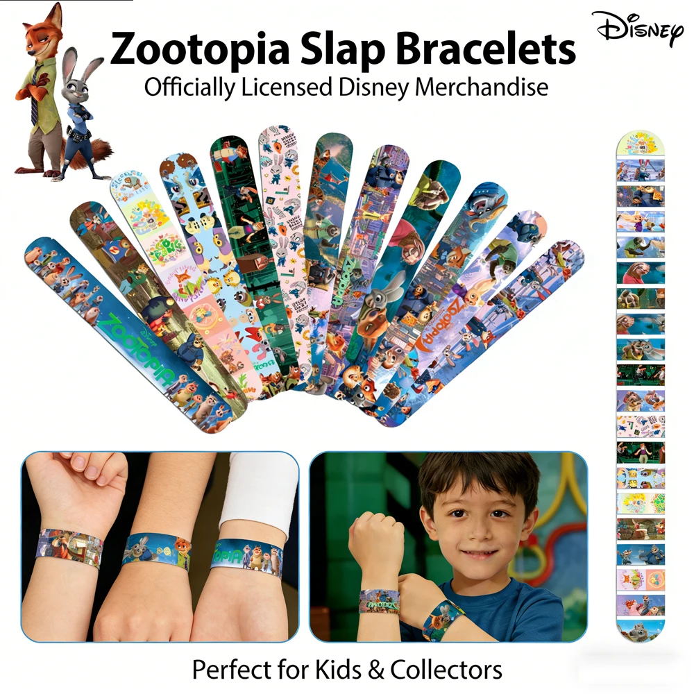 HOT Zootopia Slap-Armbänder – Hochwertige Partygeschenke & Erinnerungsstücke für Kindergeburtstage, Babypartys & Weihnachtsstrumpffüller Image