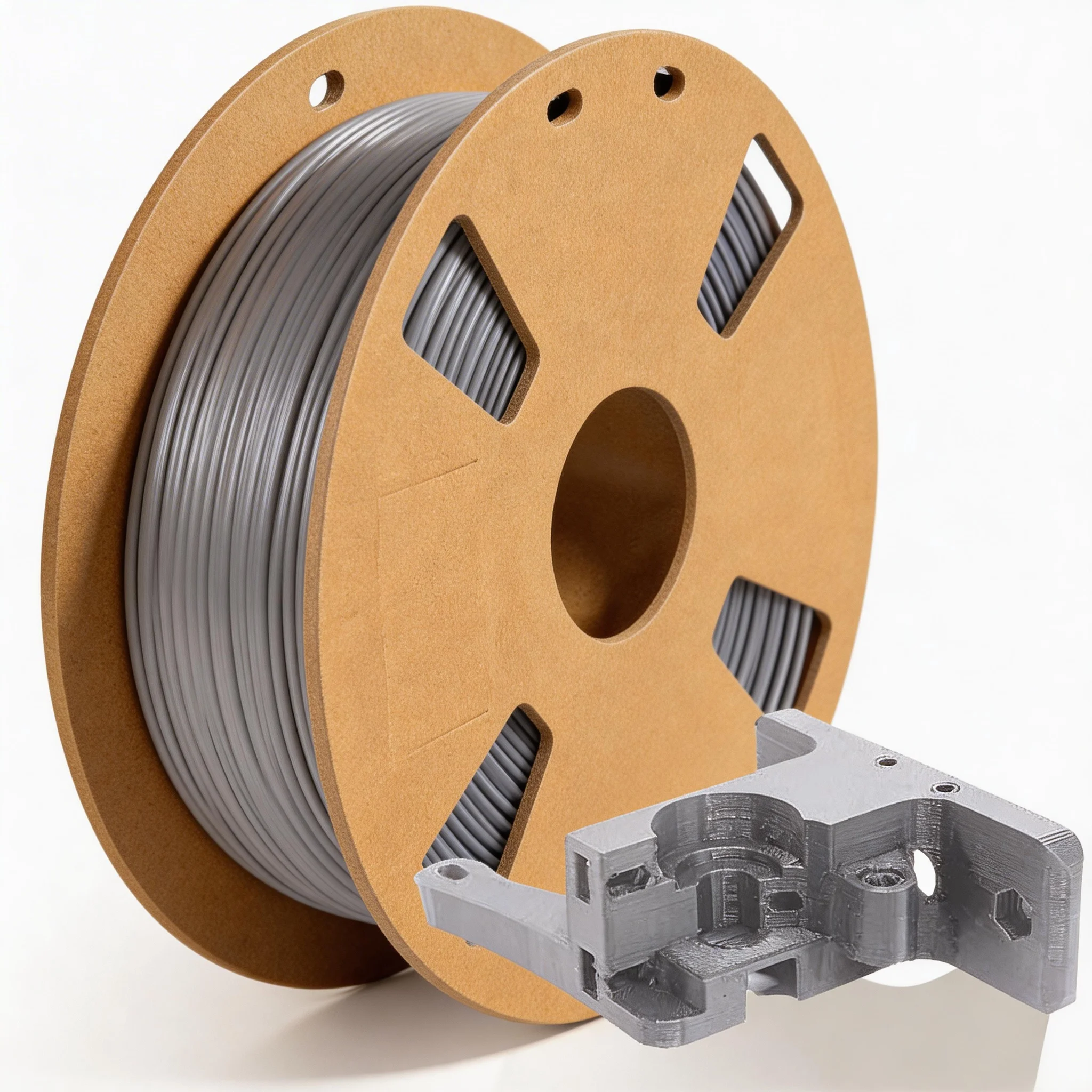 PLA Plus Filament 1,75mm Schwarz 1KG, Sorgfältig Gewickeltes 3D-Drucker Filament 1,75mm, PLA+, Maßgenauigkeit +/- 0,02 mm, 1kg, Grau Image