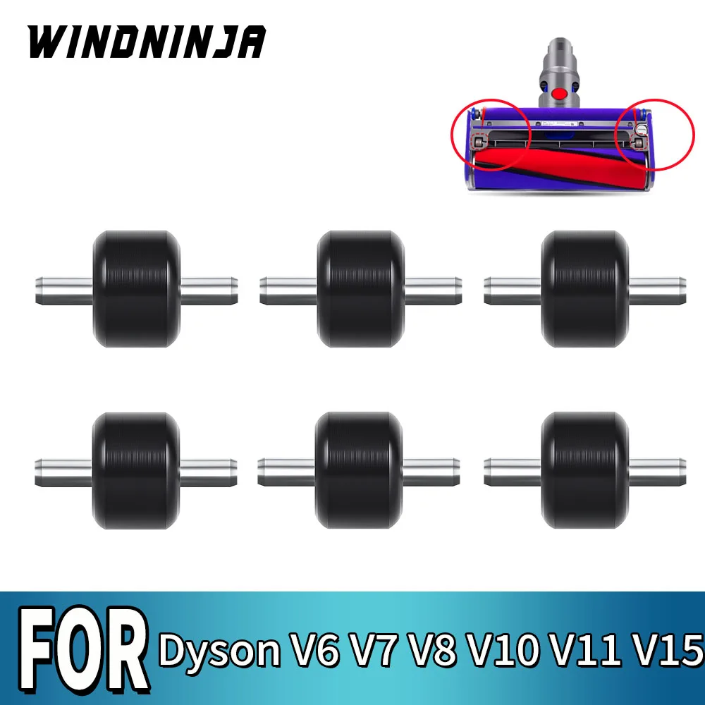 Ersatz-Rollen für Dyson V6 V7 V8 V10 V11 V15 Staubsauger, Weiche Rollen, Saugkopf, Kleine Räder, Zubehörteile Image
