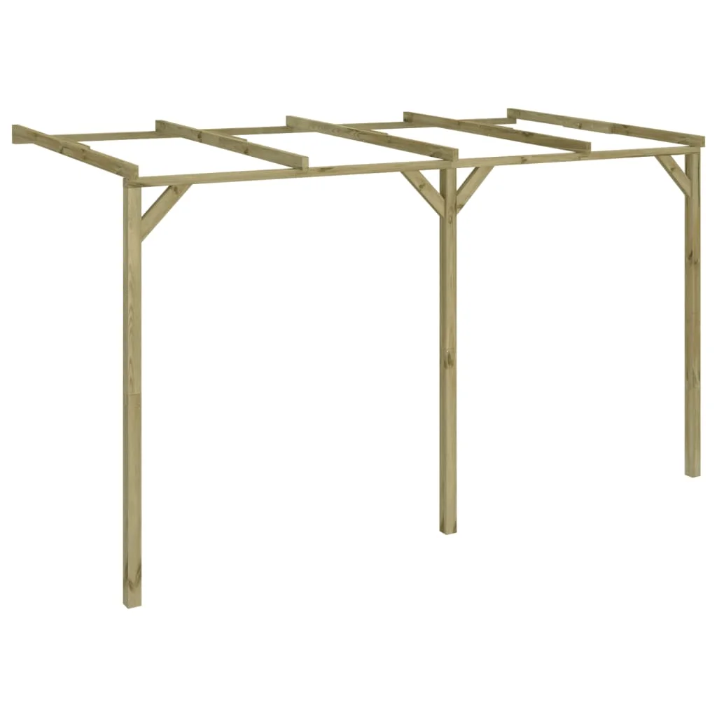 Pergola mit Anbau, 2 x 4 x 2,2 m, Holz-Dekor-Pergola für den Außenbereich, Blumenbogen, Gartenbogen