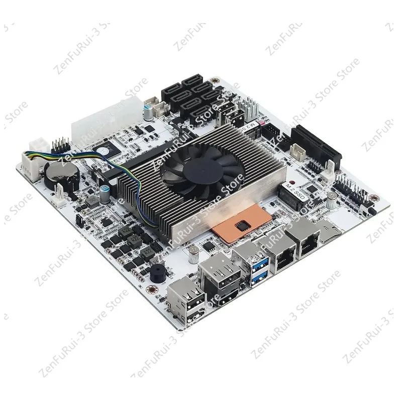 Nas Motherboard 8 Bay Core I5 8265u 4c/8t, Mini Itx PC Mainboard Weiß M11, 2 X Nvme Pcie3.0, Dual 2.5gbe I226v Lan Image