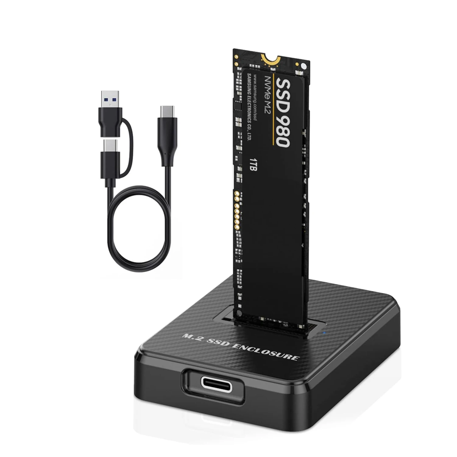 M.2 NVME SATA SSD Dockingstation Externes SSD-Festplattengehäuse 10G Online-Lese- und Schreibgeschwindigkeit SSD-Gehäuse für M.2-Laufwerke Image