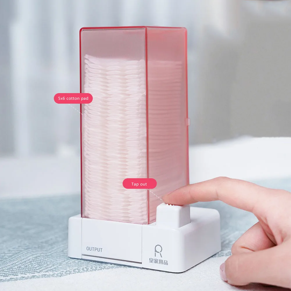 Kosmetik-Wattepad-Organizer mit Druckknopfverschluss, staubdicht, für Schminktisch-Aufbewahrung & Organizer für fusselfreie Nageltücher