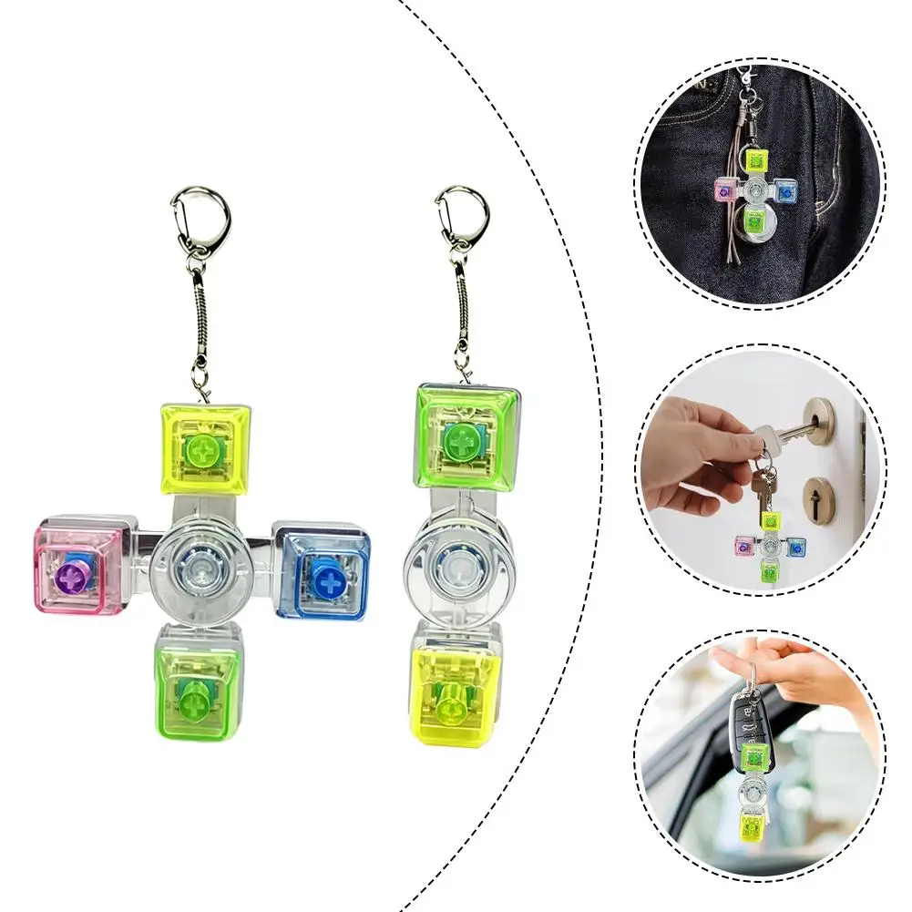 Fingertip Stress Relief Clicker Toy Mechanischer Schalter Fidget Toy Schlüsselanhänger für Erwachsene Dekompressionsspielzeug Gadget Geschenke Image
