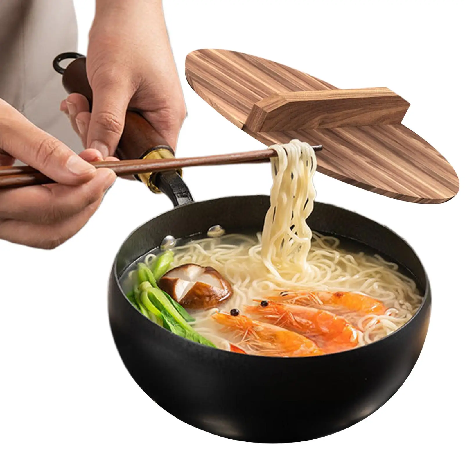 24 cm Wok Pan Steak Kochtopf Antihaft Pfannkuchen Pfannen Handgemachte Gusseisen Braten Gasherd Induktion Küche Kochgeschirr Wok pfanne Image