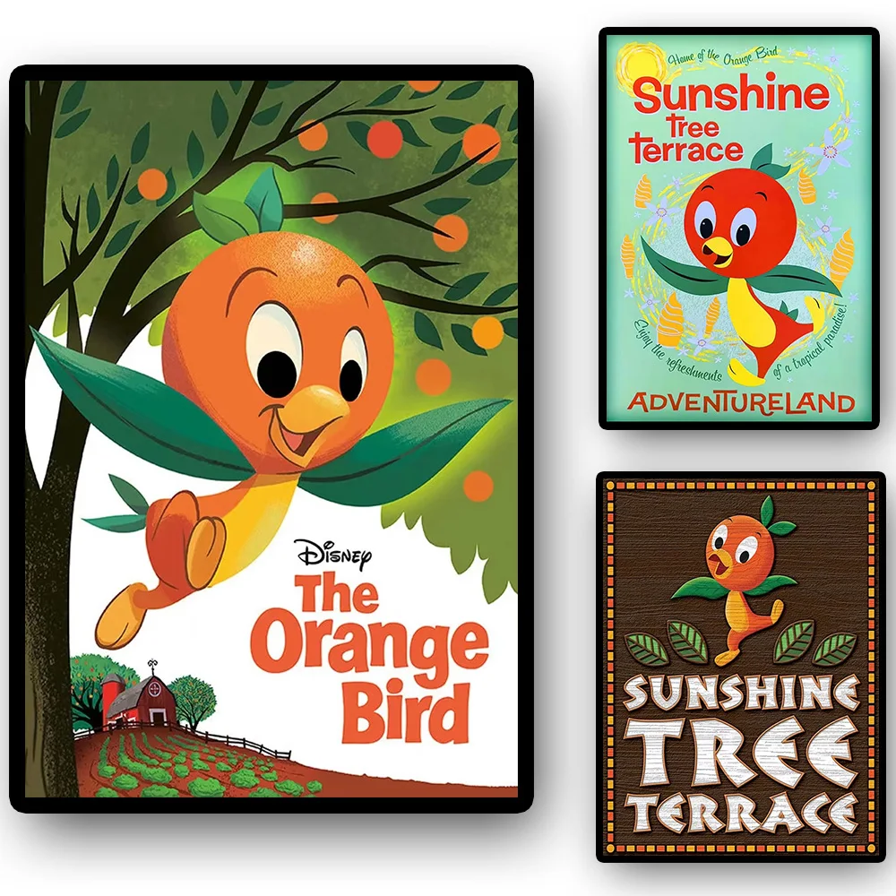 Disney Orange Bird Poster Disneyland Enchanted Tiki Room Adventureland Magic Kingdom Druck Leinwand Malerei Wandkunst Home Deco