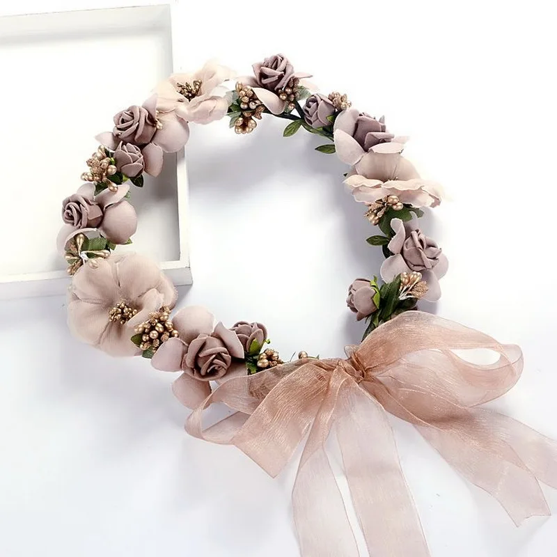 couronne fleur cheveux enfant, couronne florale femme, serre tête fleurs couronne de fleurs mariage, courronne de fleur pour cheveux de princesse, bandeau fleurs pour filles