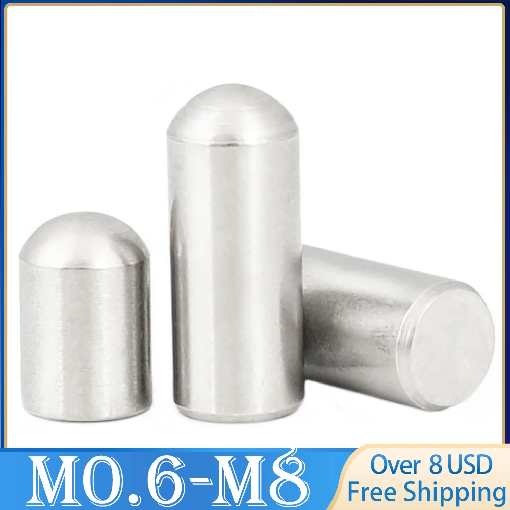 5 ~ 10 pièces M0.6 M0.8 M1 M1.2 M1.5 M1.8 M2 M2.3 M2.5 M2.8 M3 M4 M5 M6 M8 304 goupille cylindrique en acier inoxydable plaquette de localisation A2-70