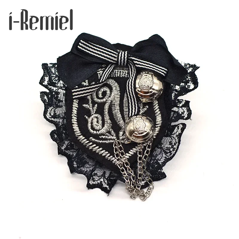 Nouveauté haut à la mode en acier inoxydable ancre Broche broches Style britannique rétro frangé perle Broche femme Broche Badge