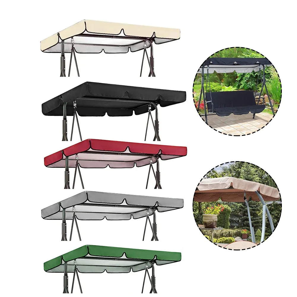 Garden Swing Seat Replacement Canopy Waterproof Swing Top Cover Swing Canopy For Patio Swing Garden Swing Sunshade Cover