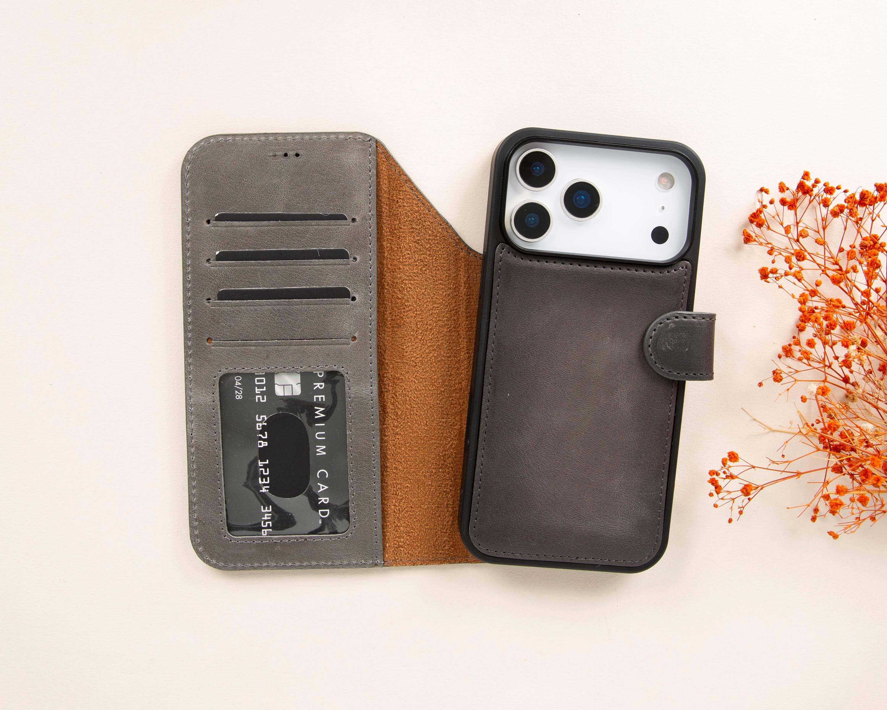 Custodia in pelle personalizzata per iPhone serie 17, custodia a portafoglio per iPhone 17/17 Air/17 Pro/17 ProMax, custodia staccabile per iPhone 17