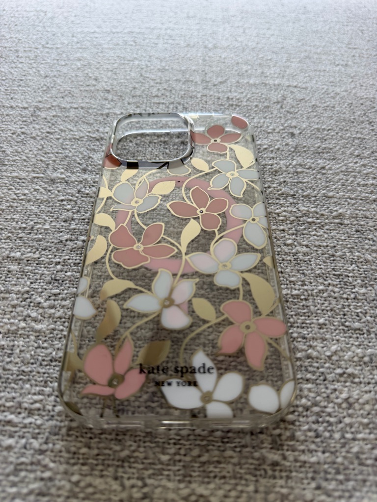 Kate Spade Cell Phones & Accessories | Kate Spade Floral Clear Phone Case In Pink And Cream Iphone 16 Pro Max | Color: Cream/Pink | Size: Os