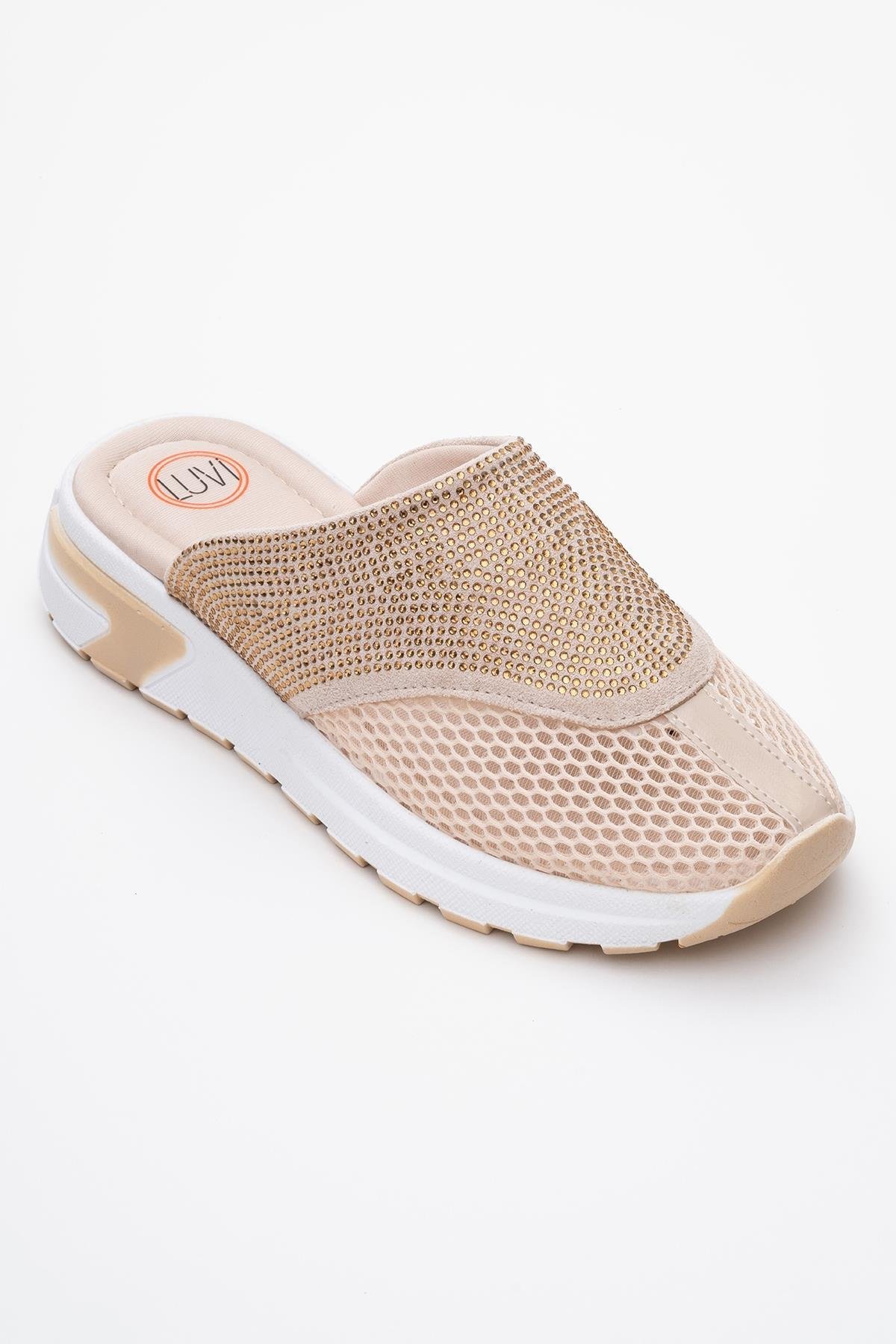 GLEA Mesh Strass Pantoletten Damen EU 38