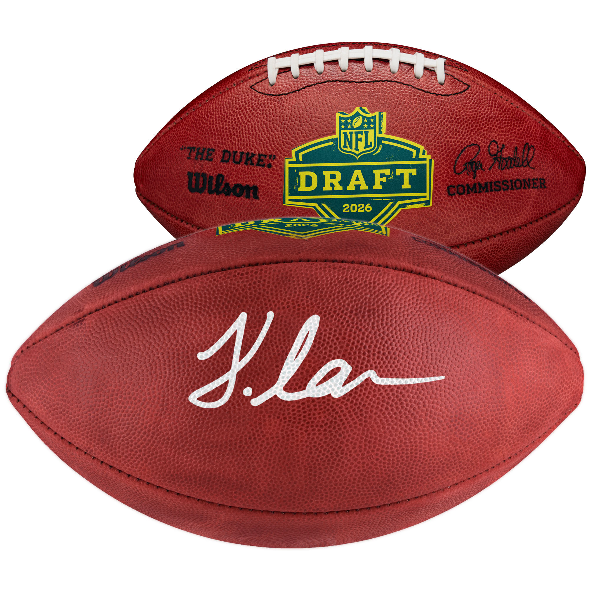 "Jeremiyah Love Arizona Cardinals Autogramm 2026 NFL Draft Wilson Duke Pro Football" Image