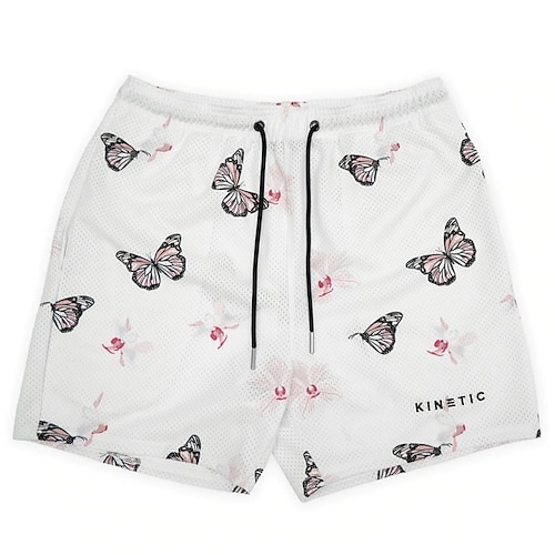 Herren Badeshorts Badehose Blumenmuster Tiere Kordelzug Mit Taschen Schnelltrocknend Mit Taschen Leicht Bademode Unterteile Surfen Strand Wassersport Sommer Image