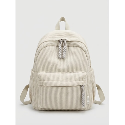 Damen-Rucksack aus Polyester-Cord, großes Fassungsvermögen, verstellbare Träger, verschiedene Farben, stylischer Rucksack für Schule, Reisen, Outdoor-Aktivitäten und Freizeit – perfekt für den Alltag. Image