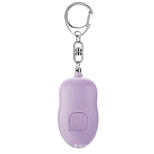 Persönlicher Sicherheitsalarm (130 dB), Selbstverteidigungs-Schlüsselanhänger mit LED-Taschenlampe für Frauen, Kinder und Senioren, Notfallsirene für nächtliches Joggen und Reisen, einfache Image