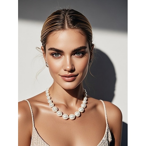 Collana girocollo Perla Per donna Elegante Classico Collana Per Quotidiano