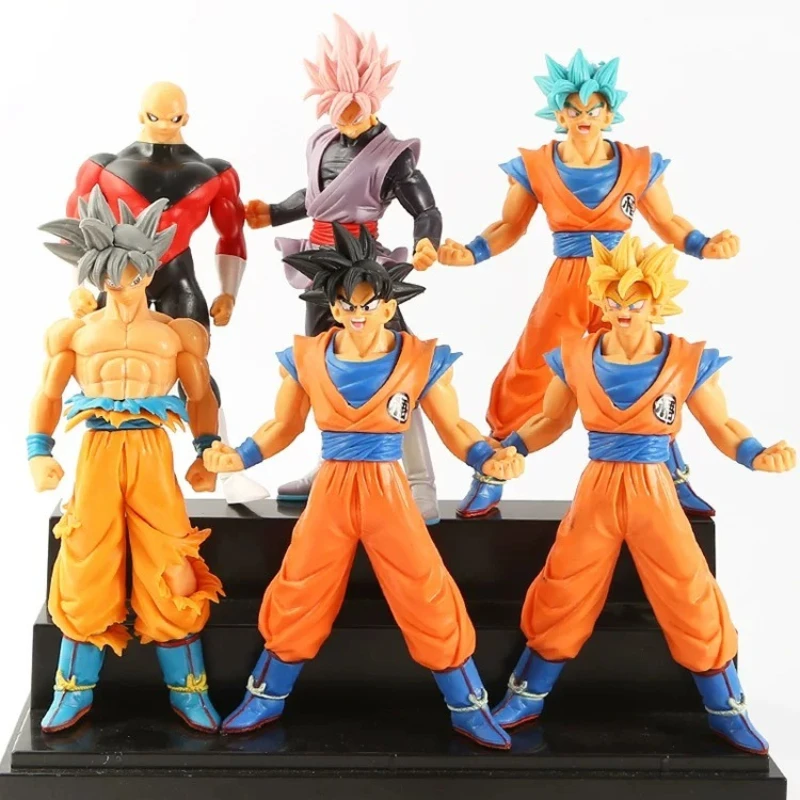 Action Figure Anime Dragon Ball Z Super Saiyan Son Goku Broly Vegeta 17-18CM, Modellini da Collezione per Bambini