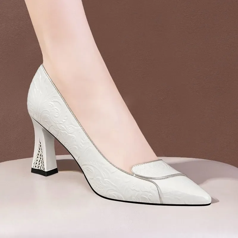 zapatos de mujer women fashion beige patent leather spring slip on stiletto heel shoes lady black sexy office heel pumps b592