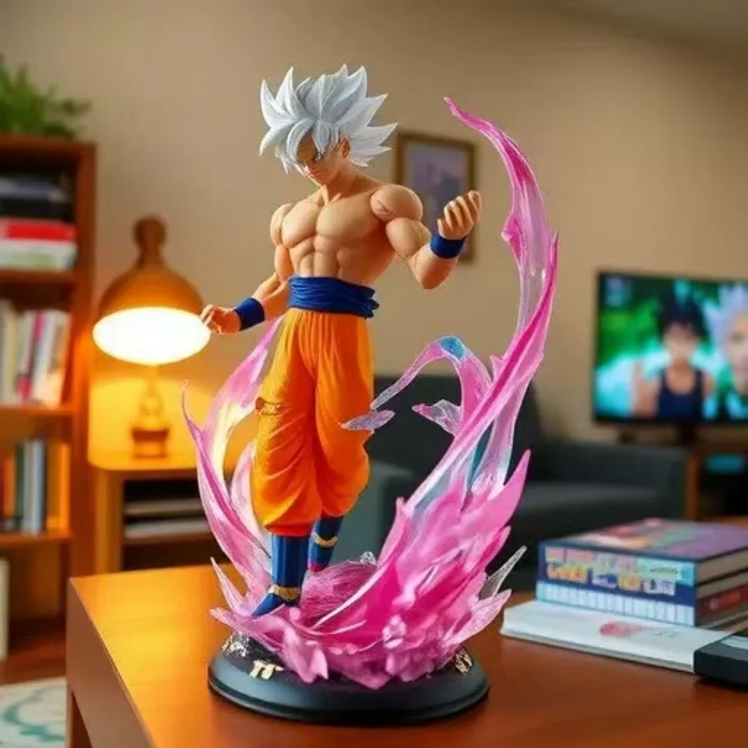 Nuova Statuetta Dragon Ball 2025, Son Goku 25cm, Ultra Instinct Super Saiyan, Figurina in PVC, Modello da Collezione, Regalo