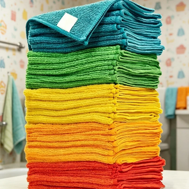 Confezione da 10/20 panni per la pulizia Dopamine di colori assortiti, strofinacci per cucina e casa, panni per la pulizia multiuso, panni per la pulizia dell'auto, panni per la pulizia assorbenti,