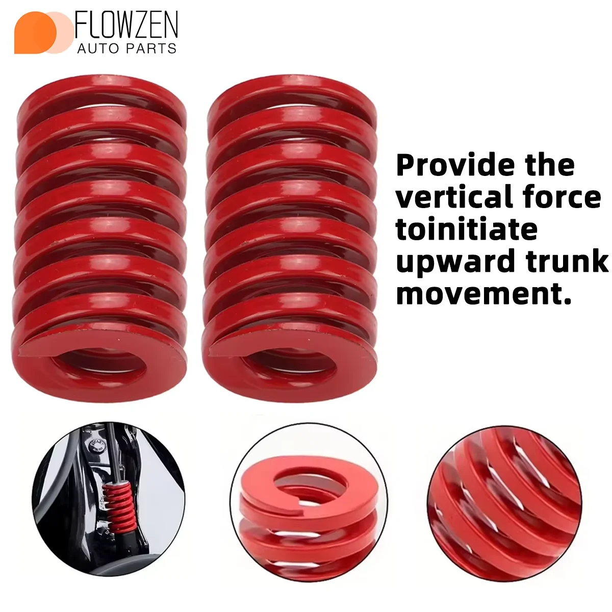 2 Pezzi Molle a Compressione Rosse per Supporto Portellone Posteriore Auto, Barre di Sollevamento, Utensili, Molle a Spirale Stampate OD 25mm