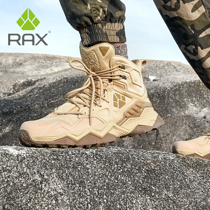 RAX Wanderschuhe Herren Wasserdichte Winter Schneestiefel Leichte Trekkingschuhe Warme Outdoor-Turnschuhe Bergstiefel Herren