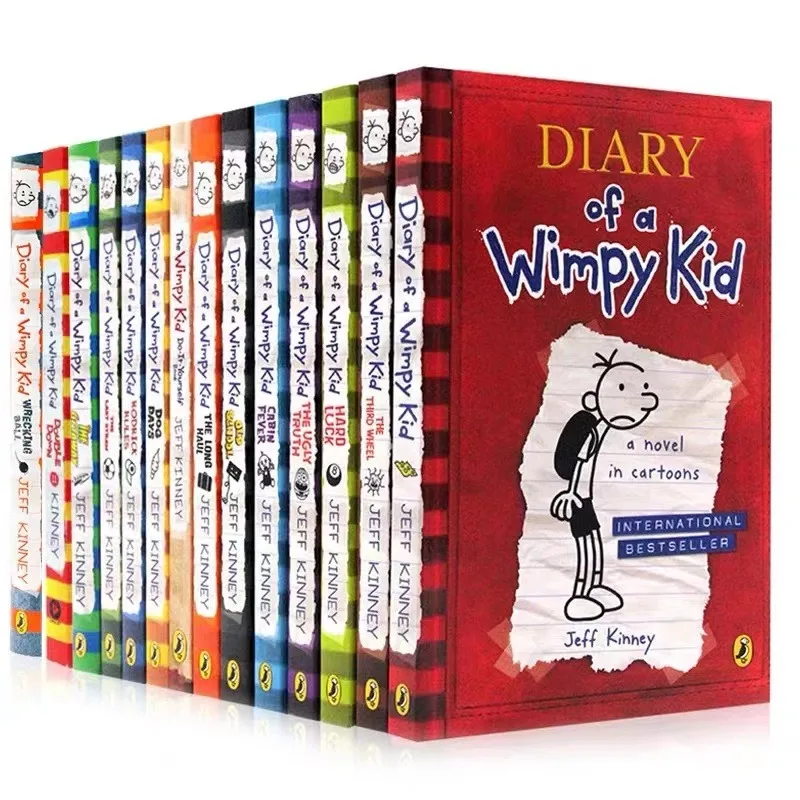8 Bücher/Set 1-1469-16 Tagebuch von Wimpy Kid Englisch Buch Tagebuch von Wimpy Kid Kinder Fiction Bücher