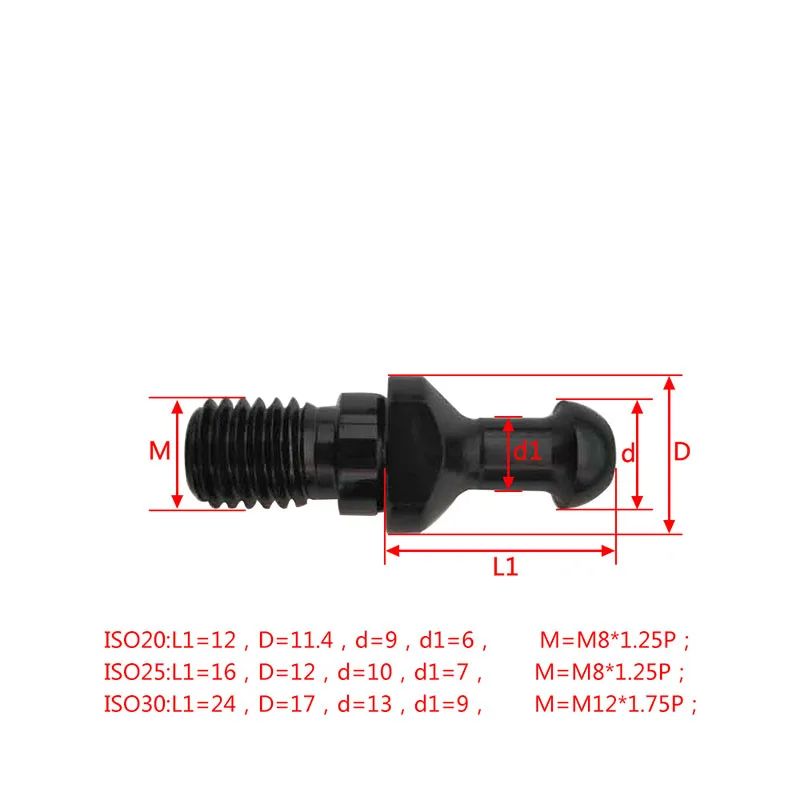 5 teile/satz iso30 Zug bolzen iso30 Halte knopf cnc Fräsen Spann zangen futter Werkzeug halter Bolzen für Gravier maschine Image