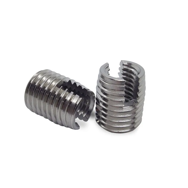 M2 M3 M4 M5 M6 M8 -M20 Edelstahl 302 Stil Gewinde Metall Gewinde Reparatur Einsatz Selbstschneidende Einsätze Schlitzschraube Gewinde Image