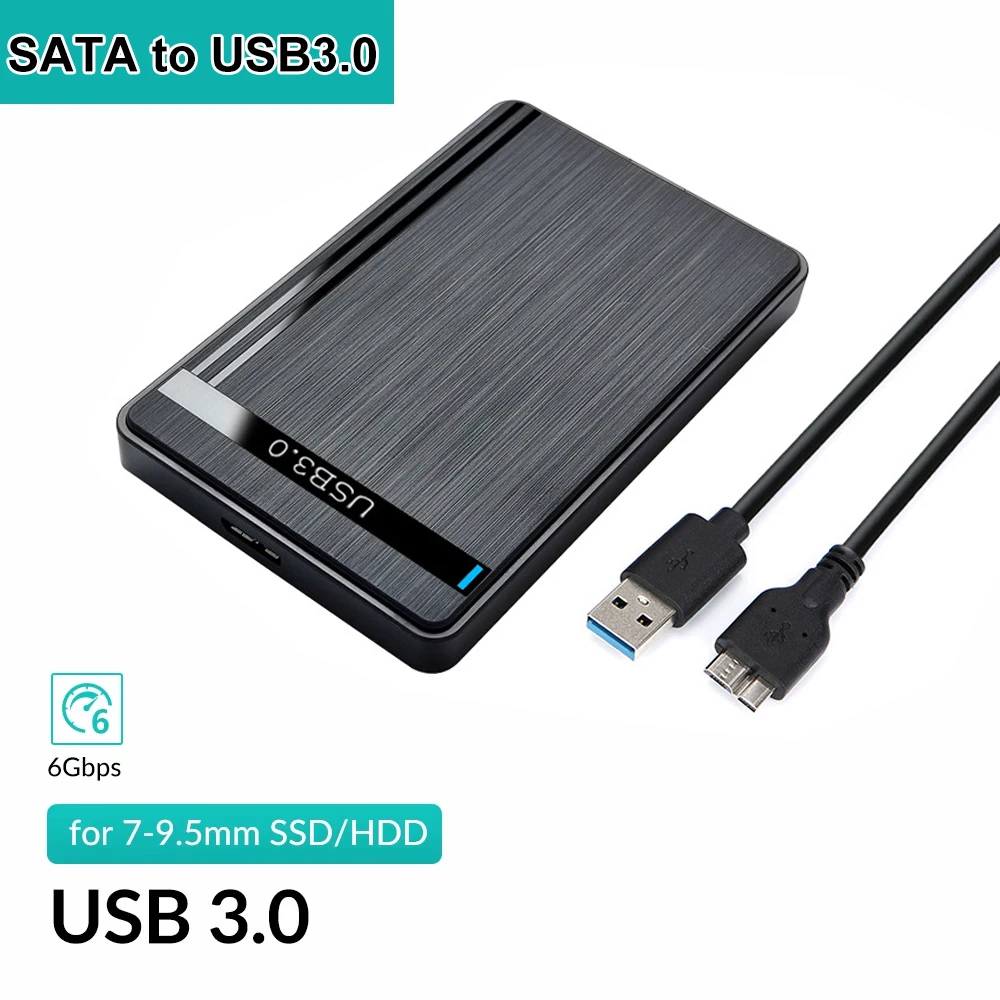 2,5-Zoll-HDD-Gehäuse SATA zu USB 3.0 Externes Festplattengehäuse 6 Gbit/s Geschwindigkeit SATA SSD HDD-Gehäuse für Laptop-PC-Zubehör Image