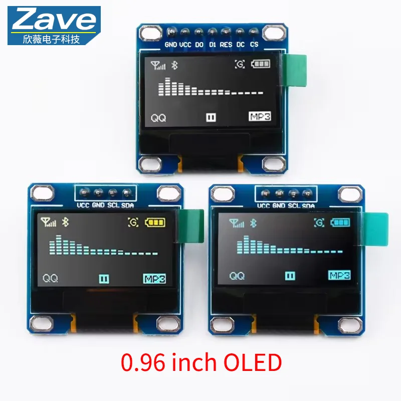0,96 Zoll oled IIC Serielles weißes OLED-Anzeigemodul 128 x 64 I2C SSD1306 12864 LCD-Bildschirmplatine für Arduino Image