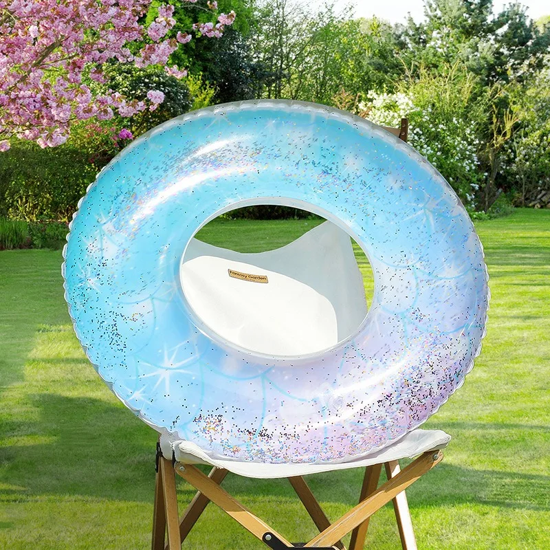 PVC Aufblasbare Spielzeuge Pailletten-Schwimmring Sommer Pool Strand Wasserparty Spielzeug Outdoor Aufblasbarer Schwimmring für Kinder und Erwachsene Image