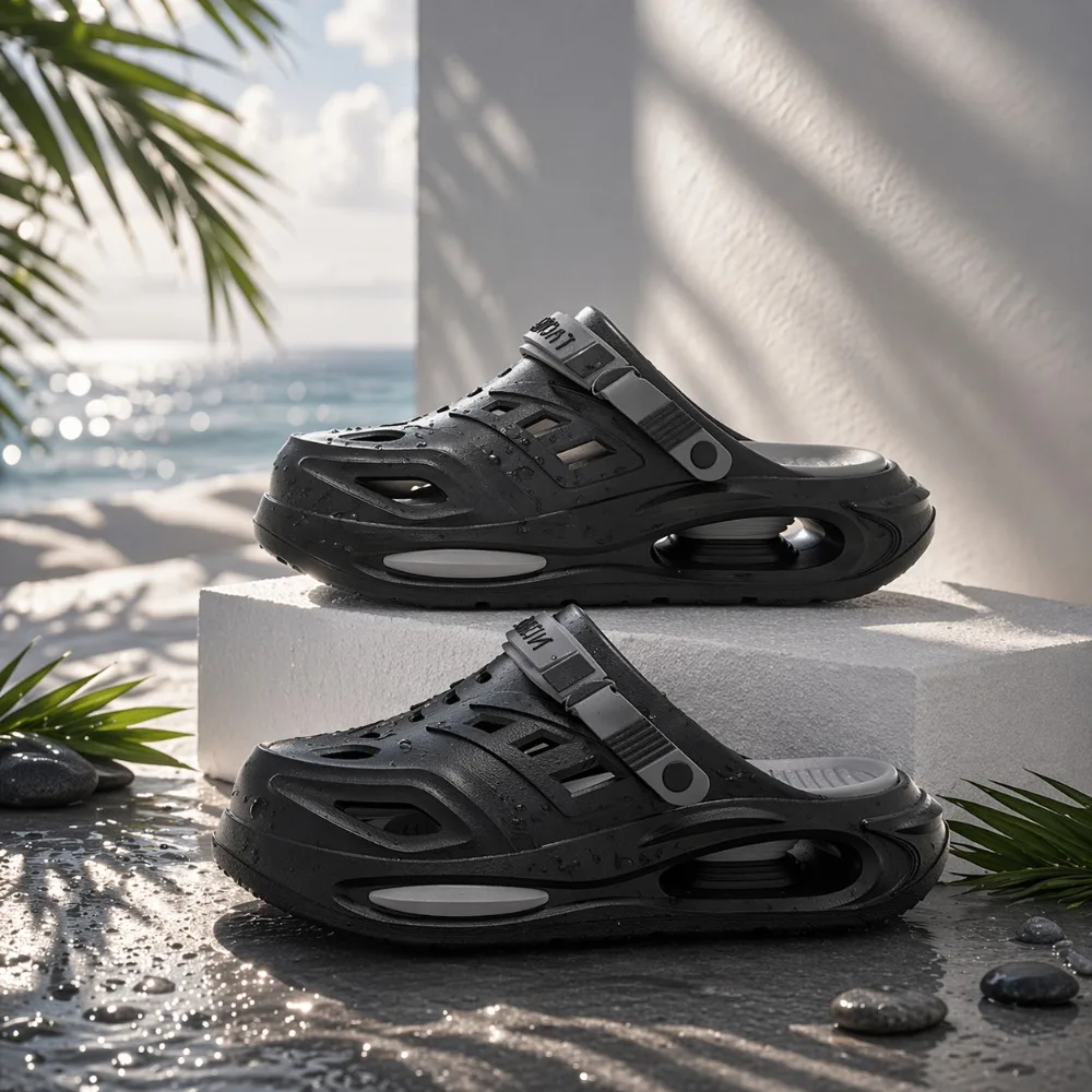 Nouvelles claquettes tendance pour hommes, à semelle épaisse, résistantes à l'usure, antidérapantes, anti-odeurs, à double usage, pour garçons, pour l'extérieur en été