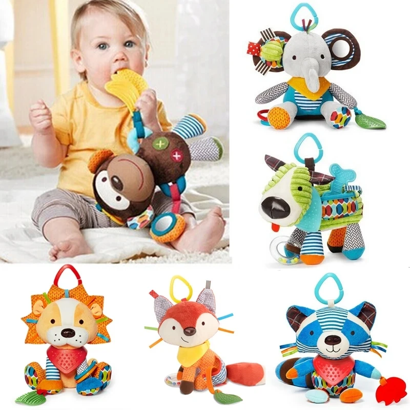 Baby Spielzeug Plüsch Rassel Spielzeug Kinderwagen Hängen Tiere Bett Mobile Kleinkind Für baby spielzeug 0 6 monate peluche sensorial bebé Image