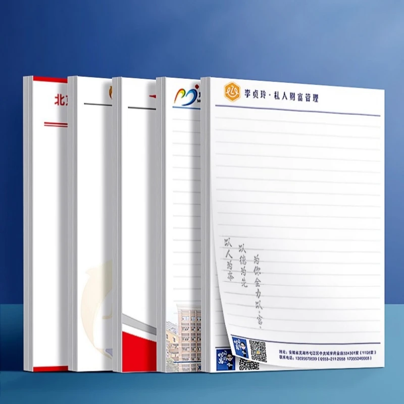 Personalisiertes Notizpapier, Firmenlogo, individueller Briefkopfdruck für Hotelbesprechungen, Buchstaben, Memo Image