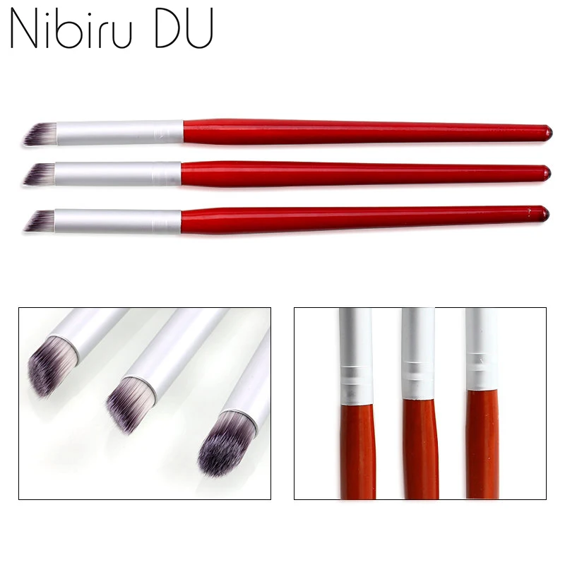2 teile/satz Nail art Pinsel UV Gel Malerei Zeichnung Maniküre Stift Werkzeuge DIY Zubehör Pigment gradienten stift Nagel malerei Image
