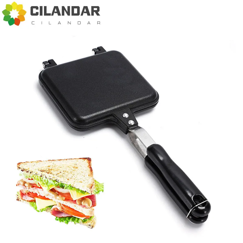 Gas-Mini-Sandwichmaker - Brot-Toast-Frühstücksmaschine, Waffel-Pfannkuchen-Backgerät, Grill-Toasterofen, Grillpfanne Image