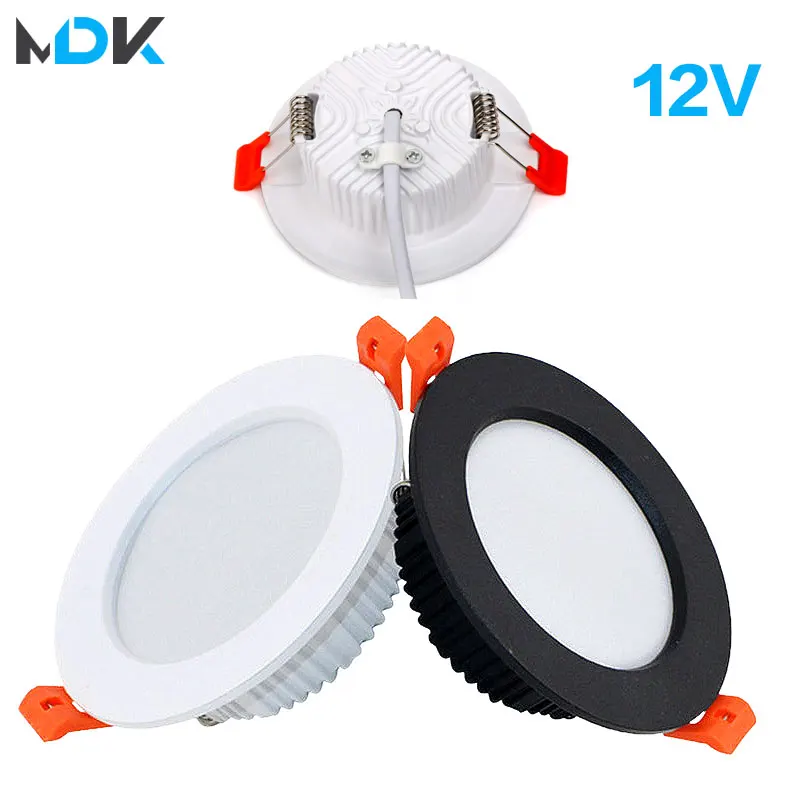 LED-Downlight 12V DC 3W 5W 7W 9W 12W LED-Spot-Licht Mini 24V Spannung Wasserdichte LED-Dekorations-Deckenleuchte Badezimmer-Panelleuchte