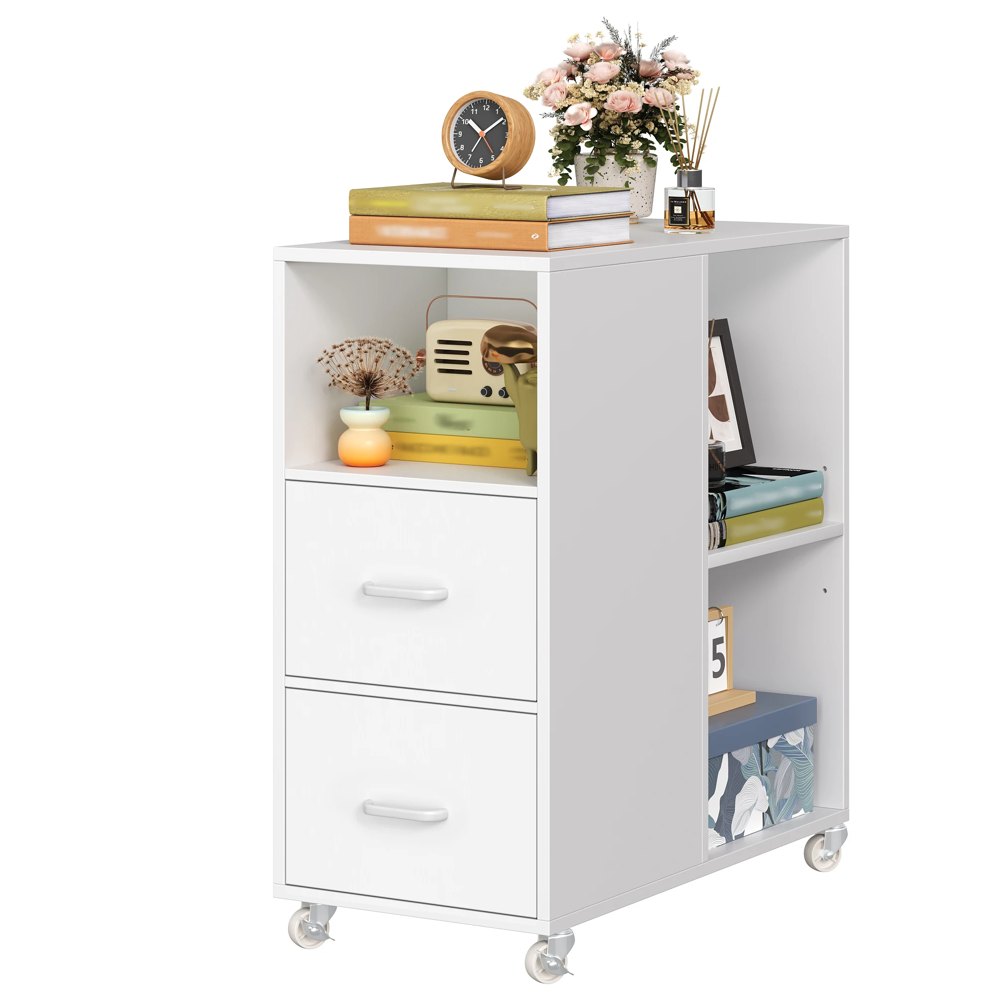 Rollcontainer, Aktenschrank mit Schublade and Compartments, Büroschrank Lagerschrank, Beistelltisch