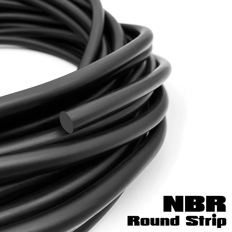 0,8/10m Durchmesser 1,5 1 2,5 2 3 4 5 6mm massiv schwarz nbr Dichtung streifen Öl beständigkeit Nitril kautschuk Rundst reifen nbr Streifen Image