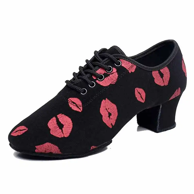 Damen Jazz Dance Schuhe, Salsa Tanzschuhe, Canvas High Heels, Ballroon, Hip Hop, Casual, Damen, Latein Schuhe, Größe 35-43