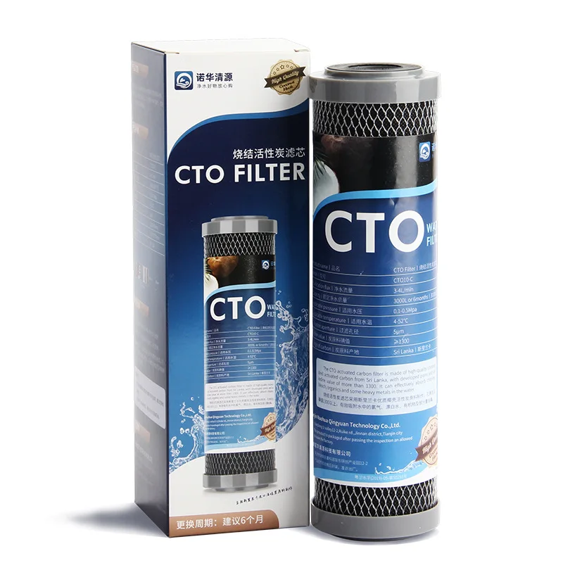 10 zoll Universal CTO Gesinterte Aktivkohle Wasser Filter Ersatz Entfernung Die Cholorine Wasserfilter Image