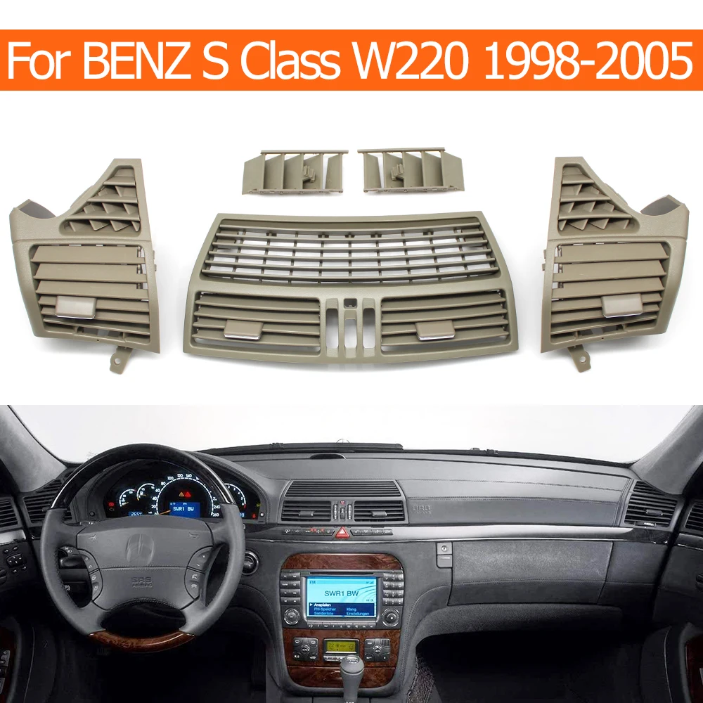 Auto Vorne Links Rechts Mitte AC Vent Grille Outlet Panel Abdeckung Ersatz Für Mercedes BENZ S Klasse W220 S300 S350 1998-2005 Image