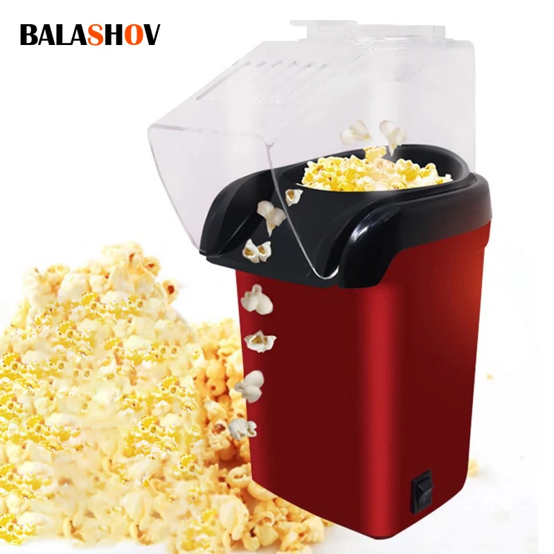 1200w Popcorn Hersteller voll automatische Haushalt Mini effiziente elektrische Heißluft Mais Maschine Corn Popper für zu Hause Küchengeräte Image