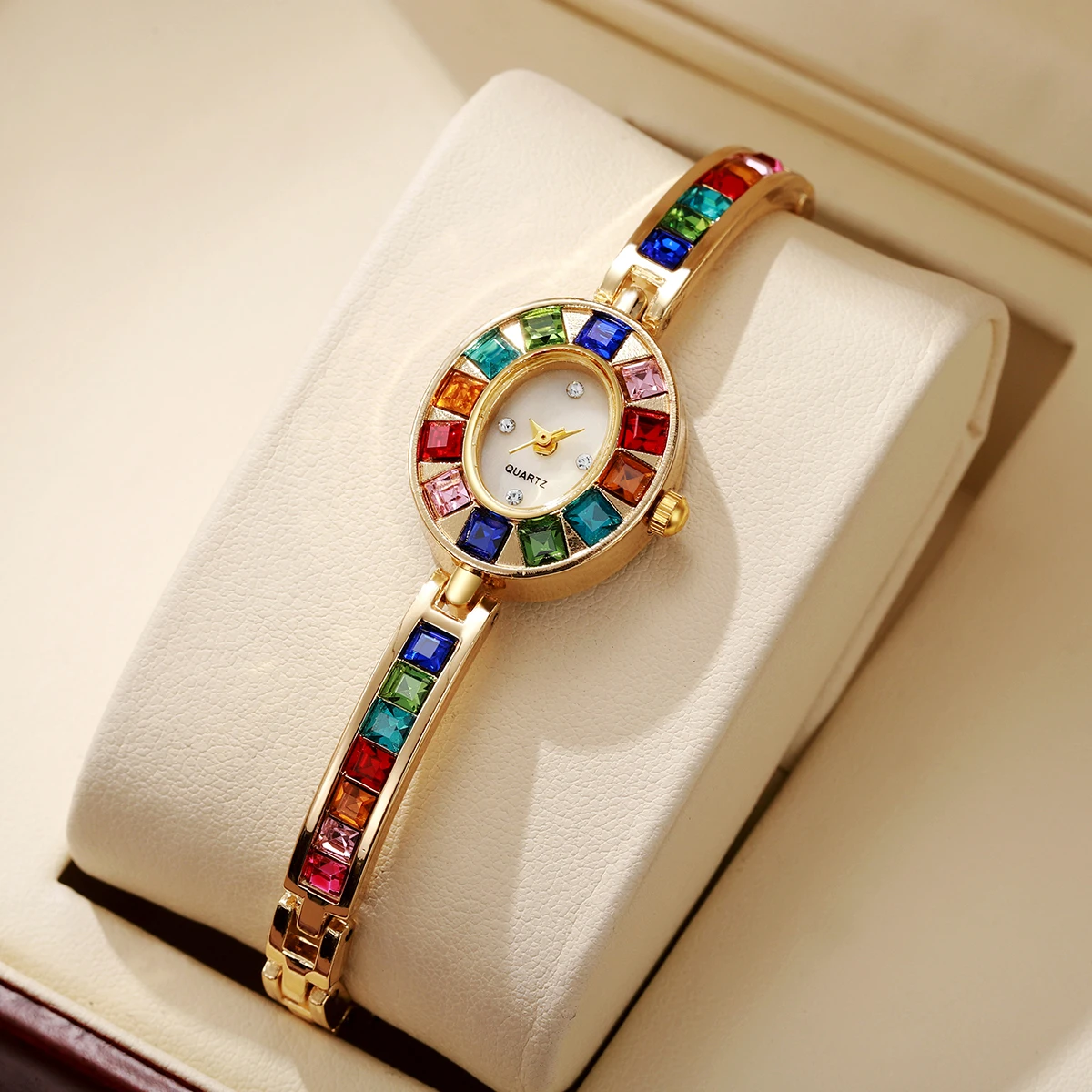 Luxus Strass Frauen Uhren Mode Armband Band Damen Quarzuhr Reloj Mujer Mädchen Uhr Geschenk (Ohne Box) Image